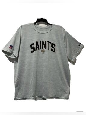 NIKE NFL Onfield Apparel New Orleans Saints Dry Fit Shirt Gray Men’s XXL